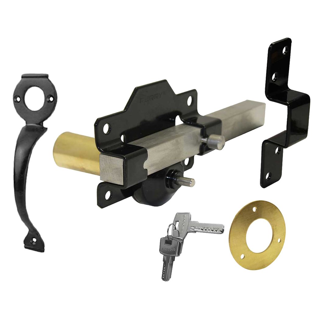 Perry 11260050BK 50mm No 1126 Single Locking Long Throw Lock Kit With 11250200BK Matching Handle