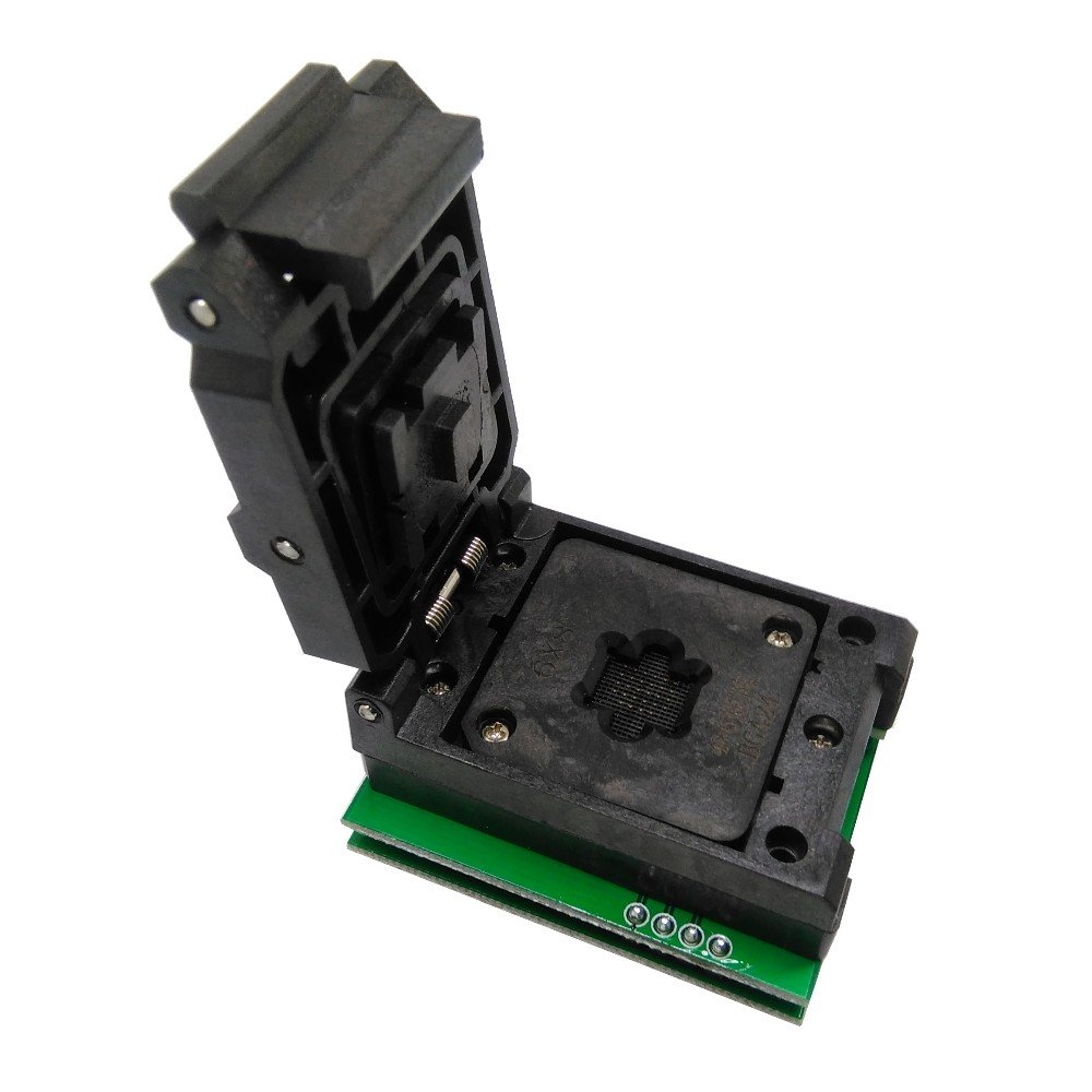 BGA24 Clamshell programming socket pin pitch 1.0 mm IC size 6x8 mm