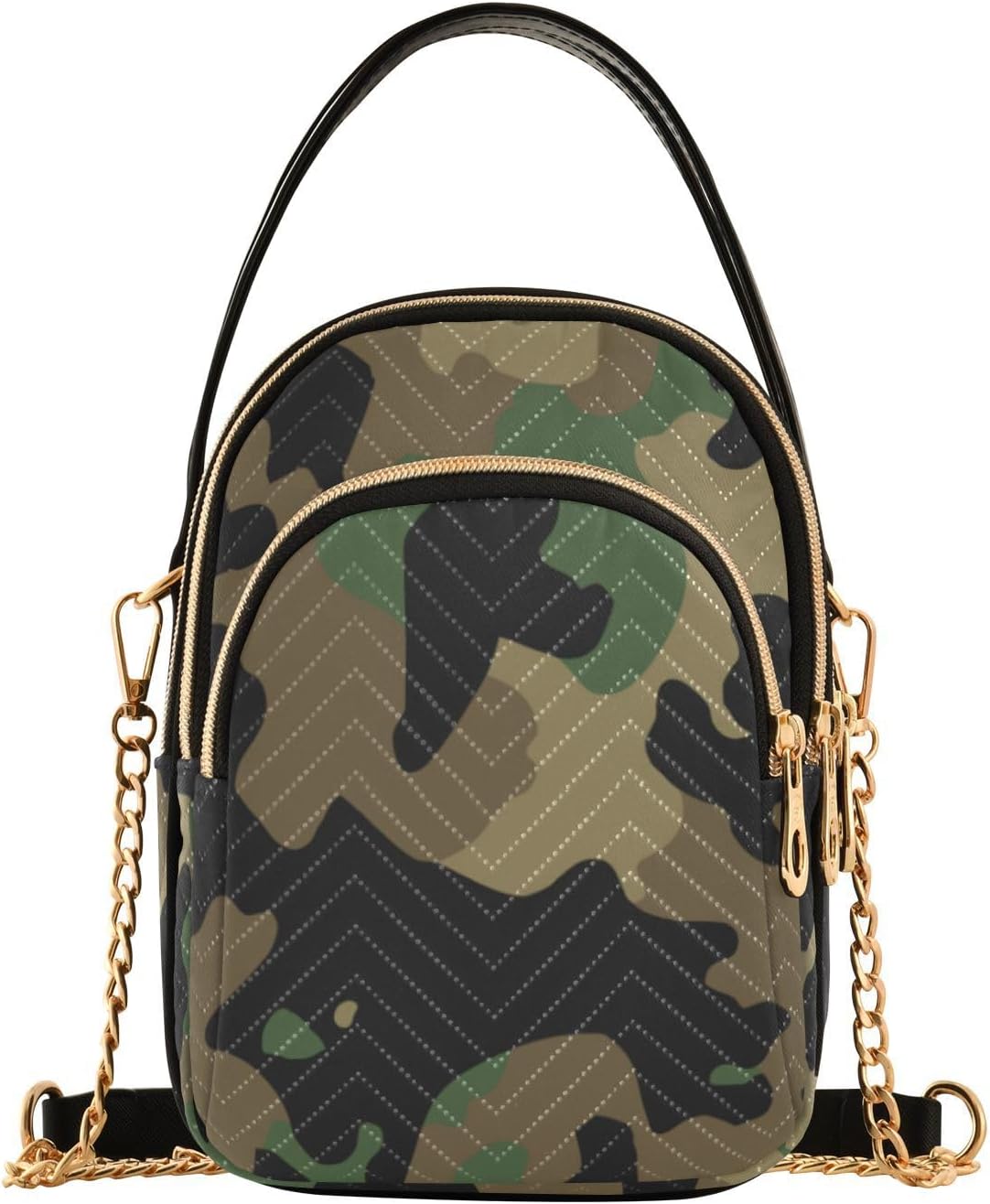 ALAZA Chain Crossbody Bags for Women Quilted Shoulder Crossbody Handbags Travel Cross Body Cell Phone Purses Bags