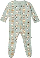 Vista 128 de KicKee Baby & Toddler - Pijama de viscosa ultrasuave de bambú con patas abatibles y puños