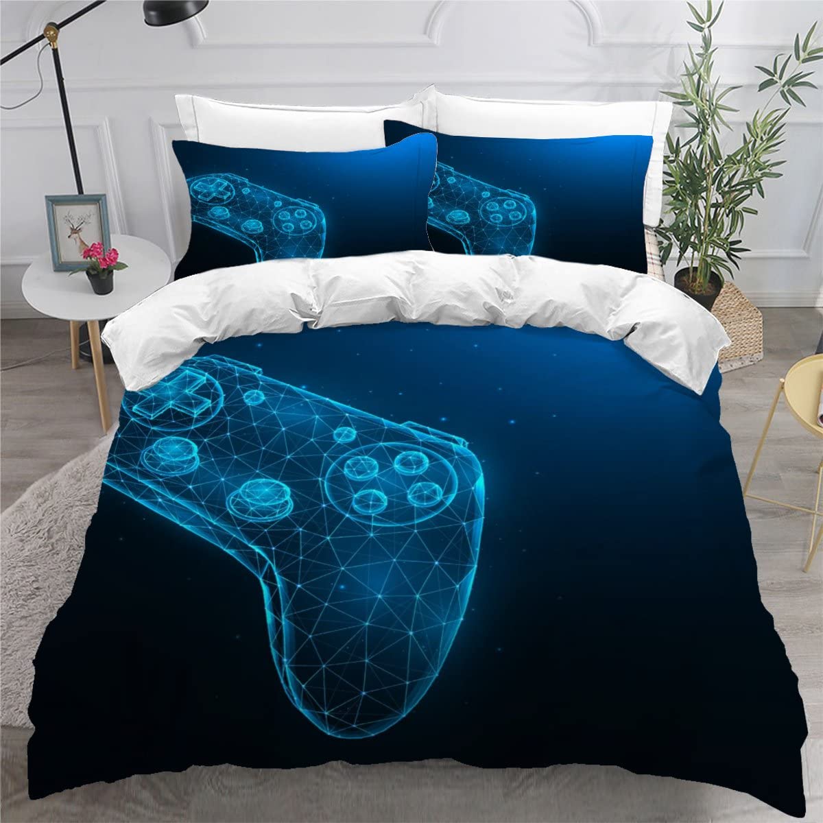 Parure de lit 2 personnes motif manette 3D pour créer une chambre d'ado gamer idéale