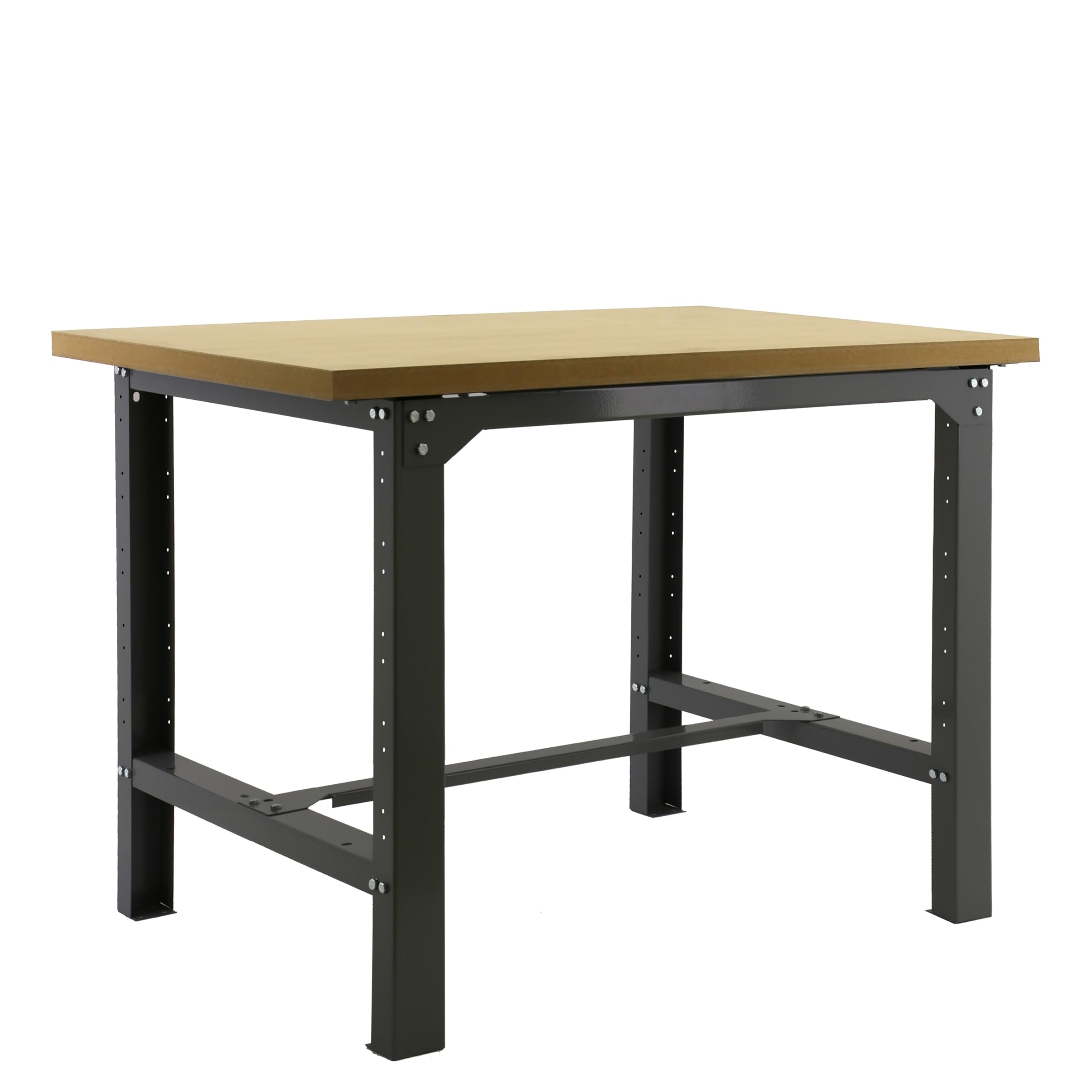 Simon Rack Banco da lavoro per officina, capacità di carico 600 kg, 865x1200x750 mm, Listello di legno 35 mm, Tavolo da lavoro fai da te, Antracite/Legno - BT6