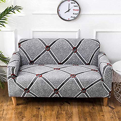 Housse stretch pour canapé 1 à 4 places au motif imprimé floral nordique