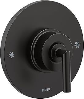 Moen TS22001BL Arris Posi-Temp Pressure Balancing Modern Tub and Shower Valve Trim Kit, Valve Required, Matte Black