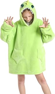 Oversized Blanket Hoodie Sweatshirt Kids, Warm Hooded Sweater with Pockets for Boys Girls One Size Fits All