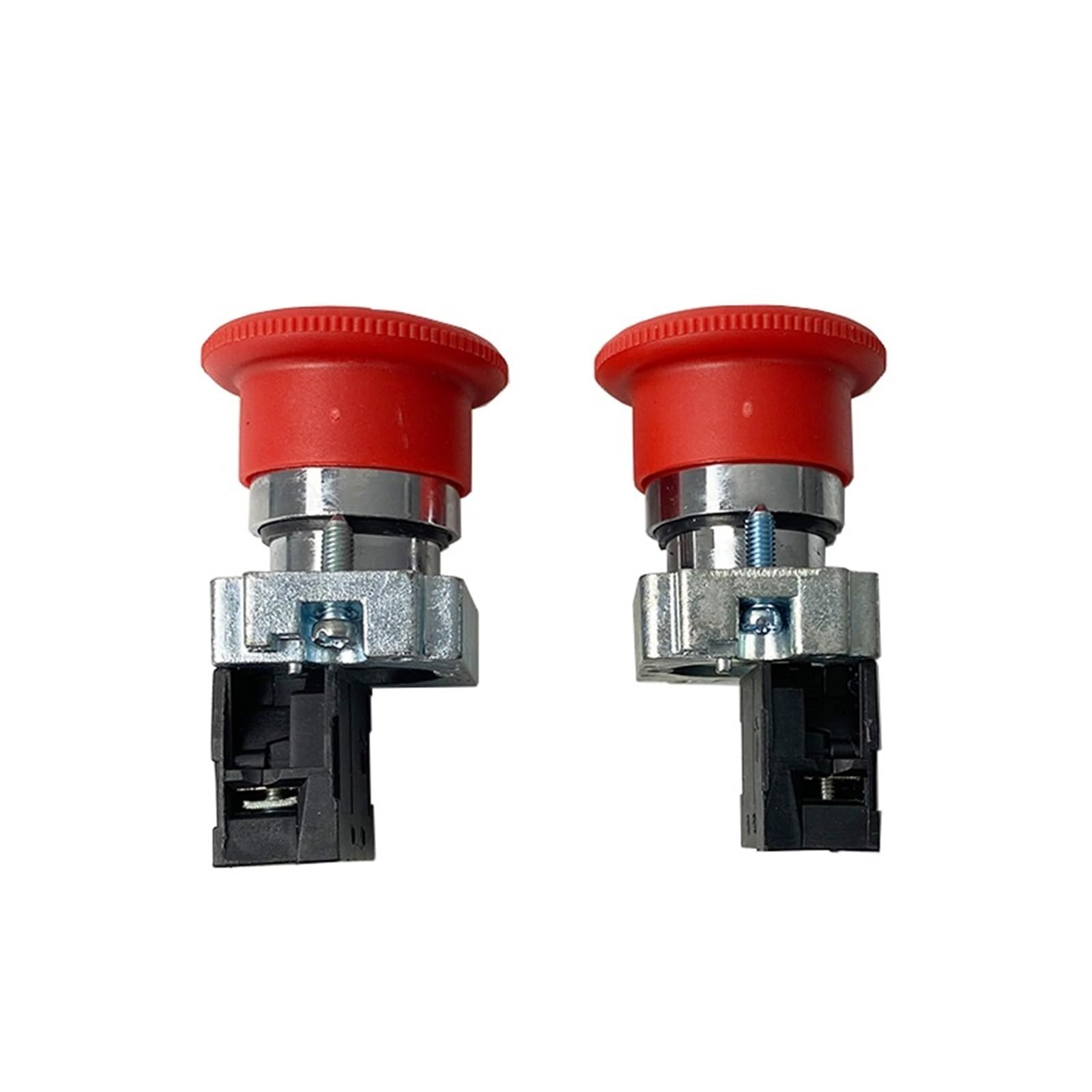 Interruptor pulsador de parada de emergencia rojo 1NC, 600 V, 10 A, 22 mm (ZB2), XB2-BS542, 5 unidades
