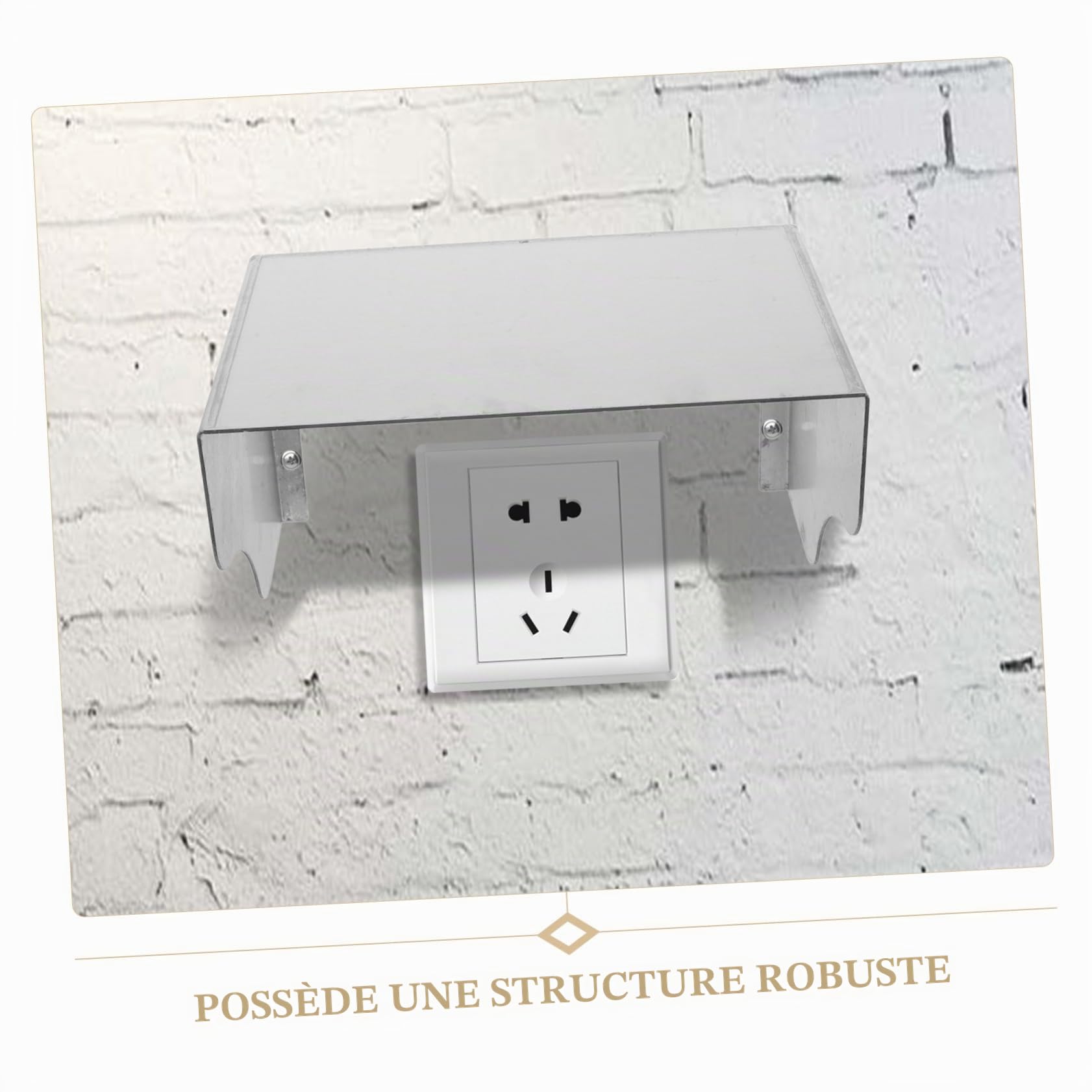 NUOBESTY Cache de Sonnette en Acier Inoxydable Étanche, Protection Pluie Extérieure pour Boîtier de Sortie 86, Installation Facile, Adapté aux Environnements Extérieurs