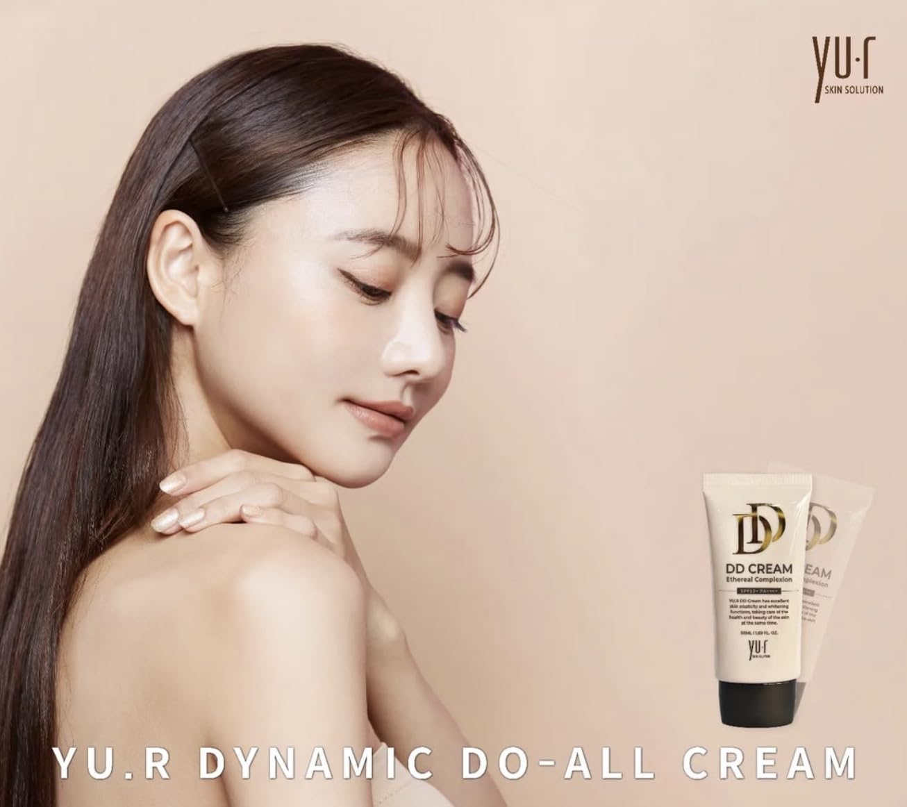Yu.r DD Creme Ethereal Complexion, SPF 50+, 2-in-1 Make-up und Pflege, 50ml (medium)