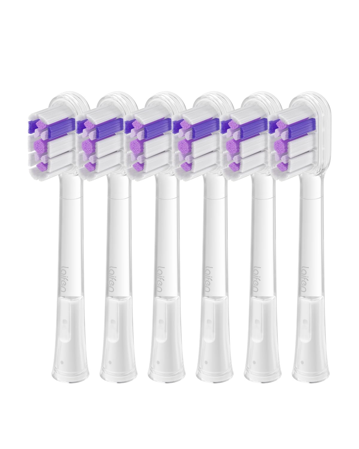 Laifen Cushioned Toothbrush Heads 2025 - Cabezales de repuesto compatibles con el cepillo de dientes eléctrico Wave/Wave Special (Blanco súper brillante)