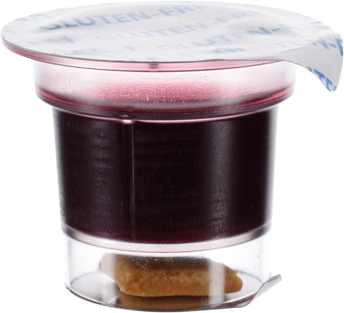 Simply Communion Cups Bagged Gluten-Free 100 Count | Prefilled Concord Juice & Gluten-Free Bread | Individually Sealed, Easy-Open | Ready-to-Serve for Church, Home & Ministry