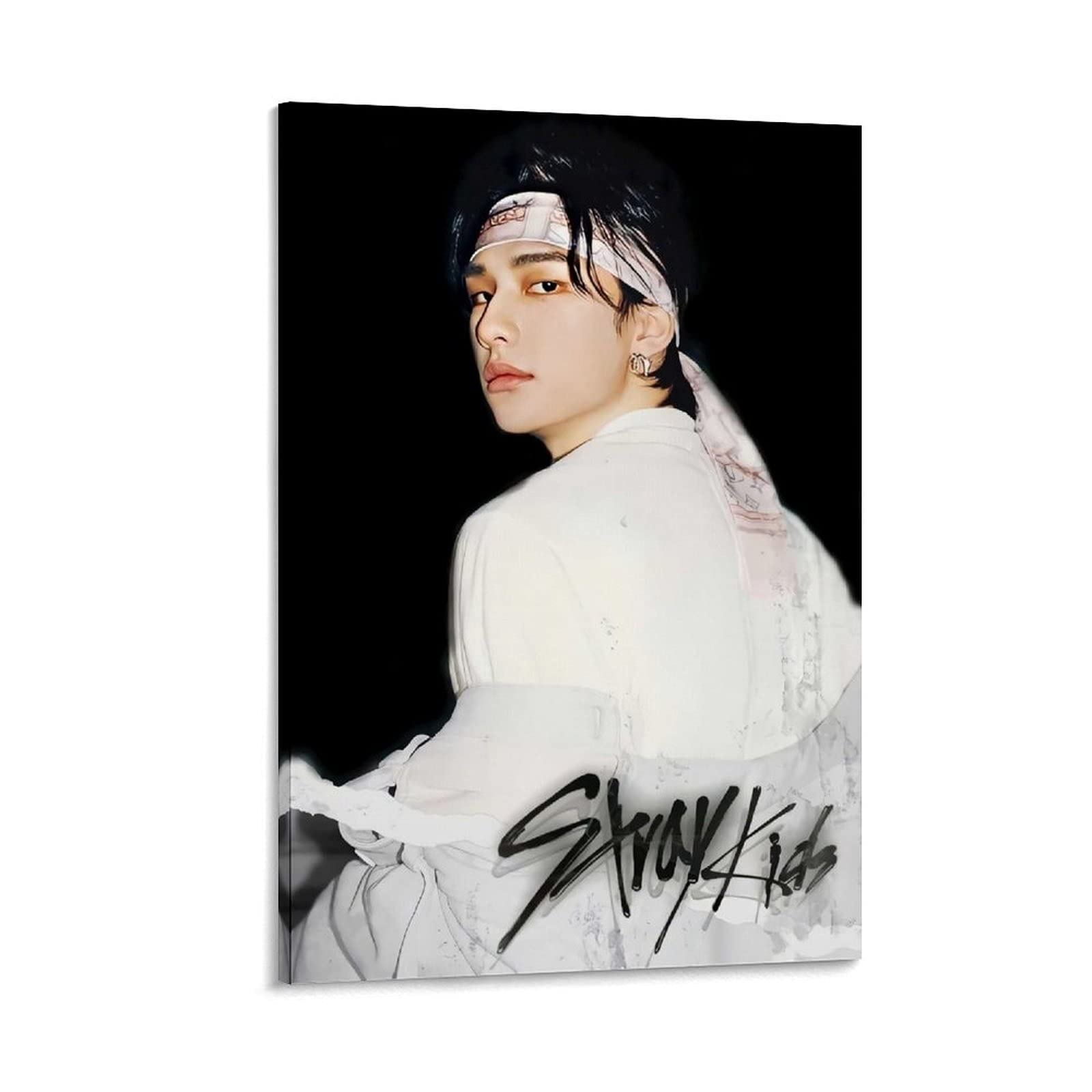 Hellove Frame-Style1 Kpop Stray Kids Poster Hwang Hyun-Jin Poster Decorative Painting Canvas Wall Art Living Room Posters Bedroom Painting 16X24inch(40X60cm)