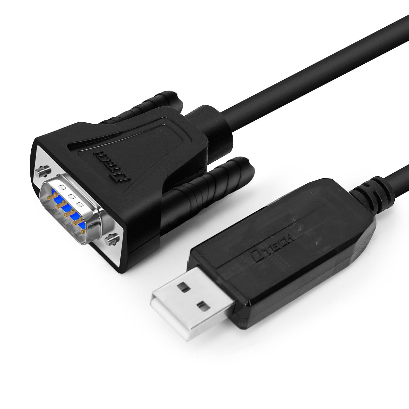 DTECH Cavo da USB a maschio RS232 - Adattatore da USB a porta seriale DB9 con indicatori LED, compatibile con Windows 11/10/8/7, Linux, Mac OS, spina per stampante, CNC, Industrial Equipmen (16M)