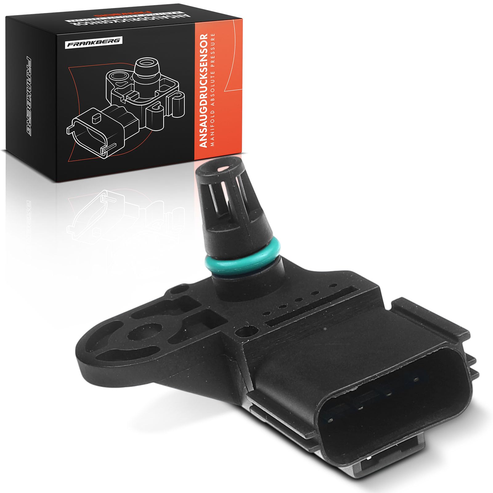 Frankberg Capteur de pression du collecteur d'admission 6C11-9F479-AB | Compatible avec: Boîte de jonction, Boîte de transit FA, Jumper Bus, Ducato Van 250, Boxer plateau/châssis