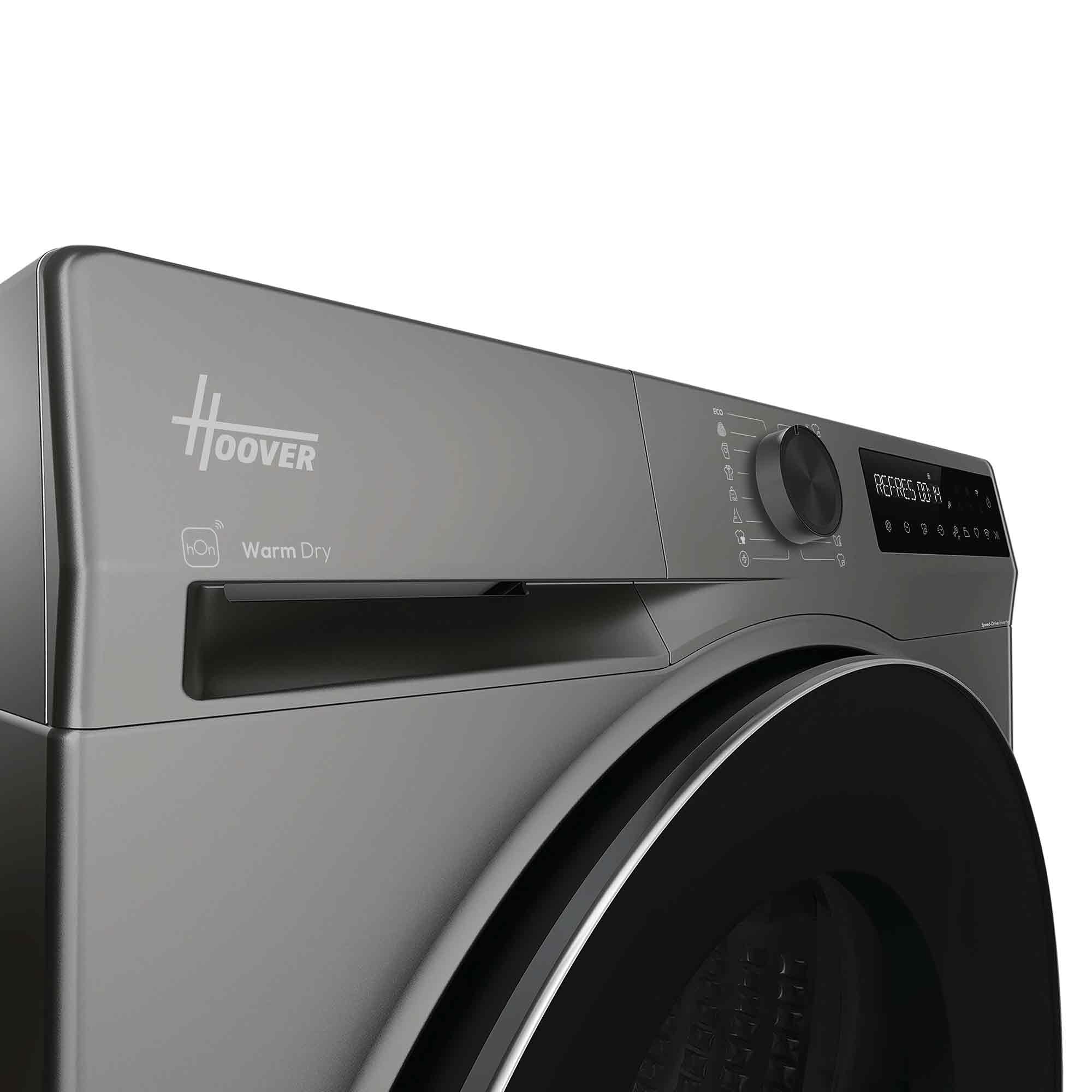 Hoover Pro Dry Series 5 HBP 9N3BGX-S Wärmepumpentrockner 9 kg, Energieeffizienzklasse C, Wi-Fi & Bluetooth, AI Smart Move, Genius Cycle, Hygiene-Zyklus, 62 dB, Anthrazit