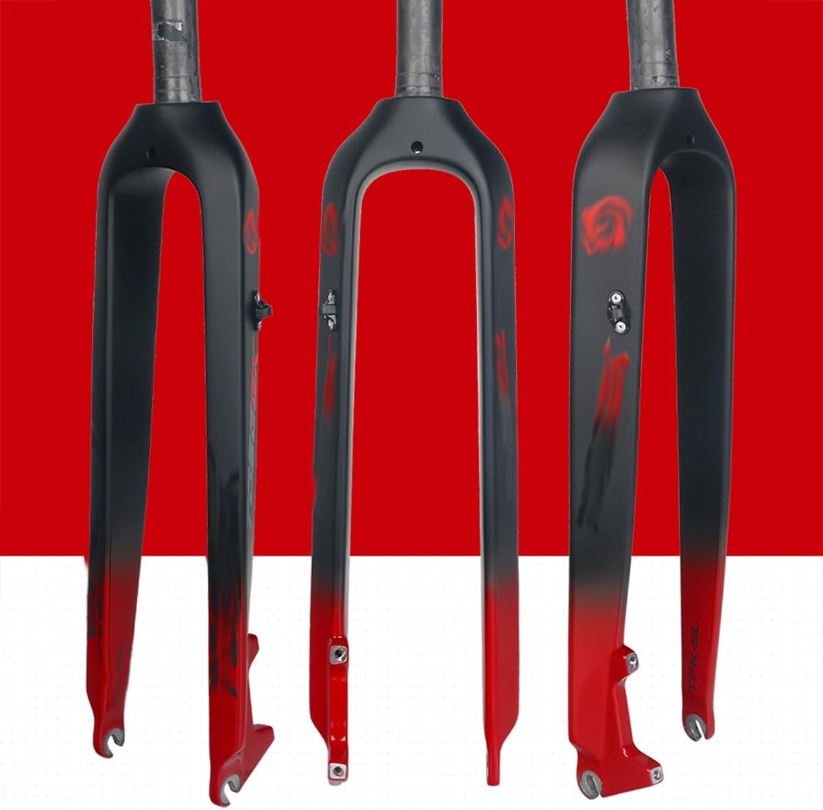 26/27.5/29 Inch Mountain Bike Carbon Fiber Rigid Forks 1-1/8" Threadless Straight Rigid Front Fork Disc Brake QR 9x100mm Super Light Hard Forks
