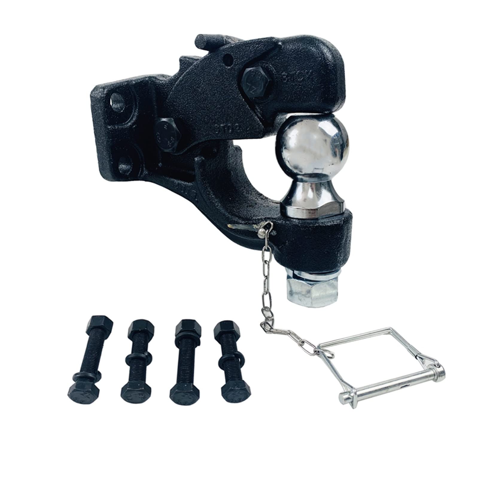Zaczep przyczepy, Przyczepa COUPLEMATE Hak czopowy Combo z 2-calowym 50 mm zaczepem kulowym do przyczepy Holowanie Heavy Duty 8 TON Zaczep Kulowy części przyczep(With 50mm ball)