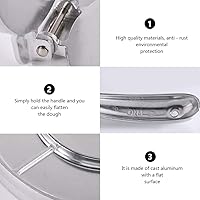 Vista 6 de Hemoton Prensa redonda de la tortilla de la aleación de aluminio, 20CM, plata