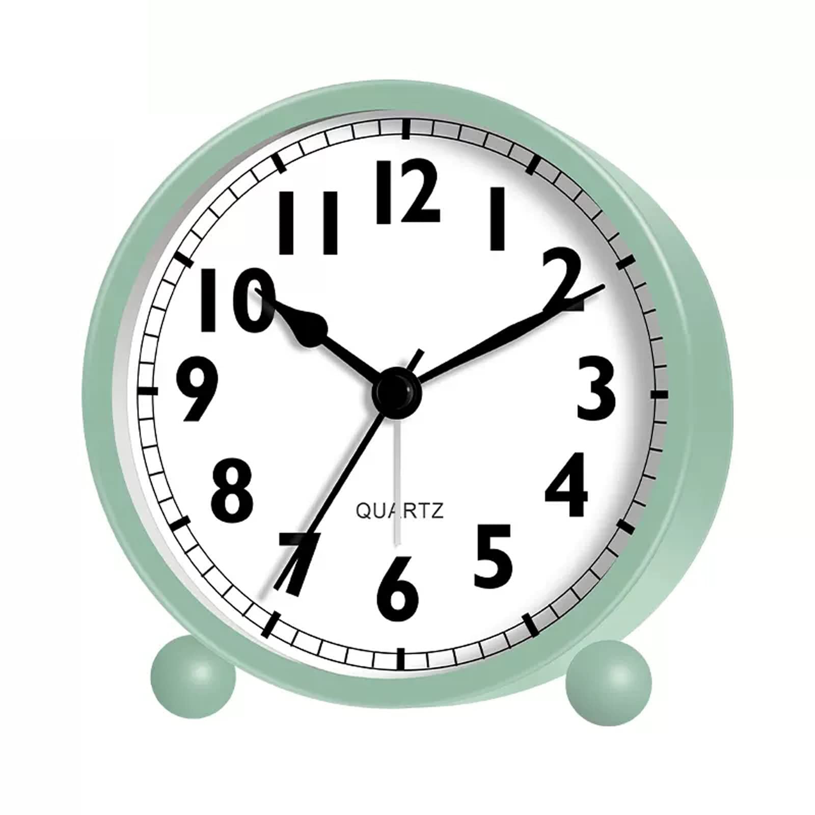 YHxFlux Table clocks Alarm Clock with Light,Snooze Silent No Ticking Desk for Kids,Bedroom for bedrooms(Green,Large)