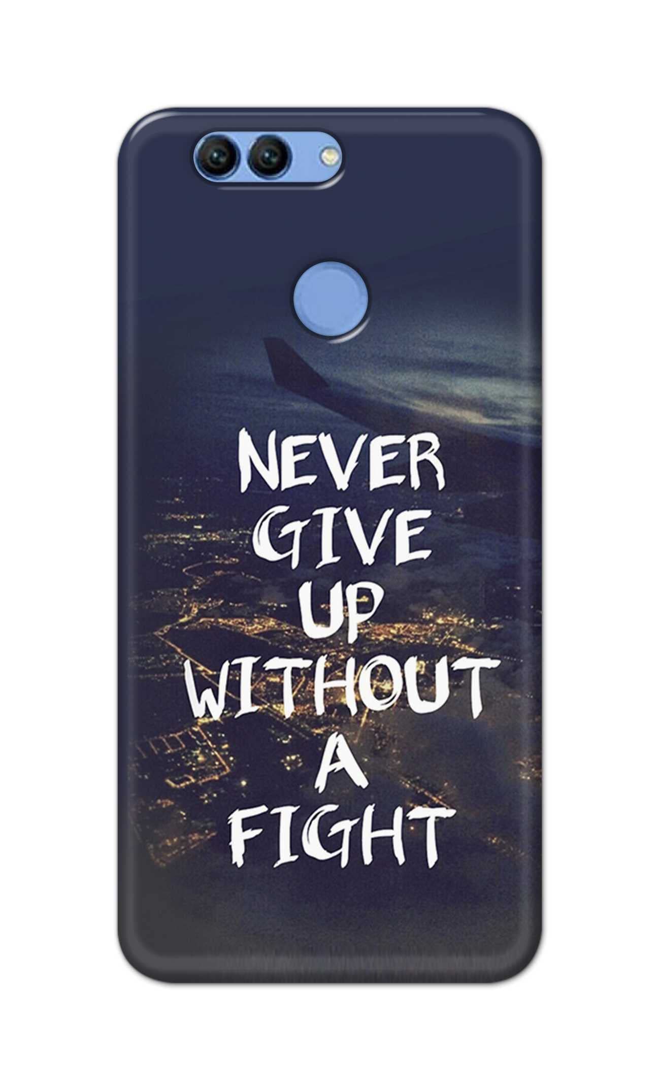 SAGASCASES® Never Give Up with Out Fight Printed Designer Hard Back Case for Huawei Nova 2 Plus, BAC-L03, BAC-L21, BAC-L23 Back Cover -(H3) SAG1009