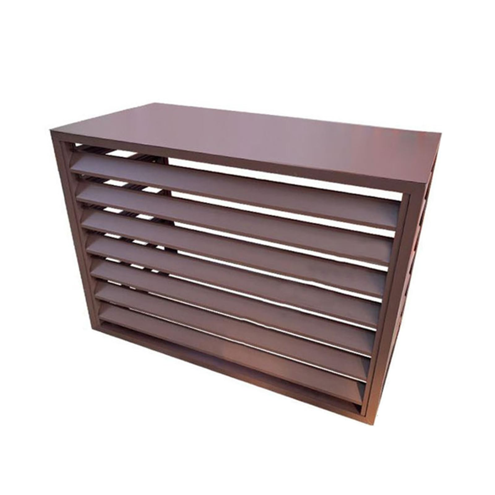QYMYOZ Outdoor Aluminum Alloy Air Conditioner Cover & Decorative Privacy Fence Screen, Freestanding Enclosure for AC Units & Garbage, 110x80x60cm, Weatherproof Protection