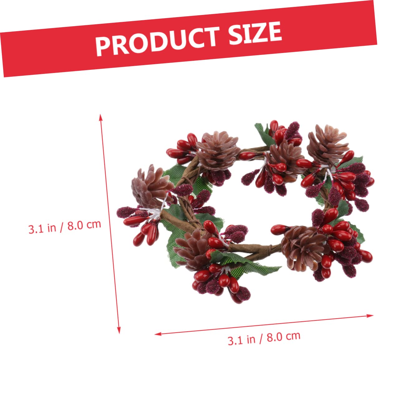 IMIKEYA 8 STK Kranz Halloween Dekoration Weihnachtsgirlande weihnachtliche Mittelstücke für Tische weihnachtskerzenkränze Ringe Weihnachtsdekorationen Weihnachtskerzenringe Kränze Stoff