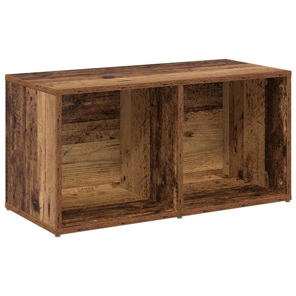 Ensemble Meuble TV Bois Ancien 2 pièces avec étagères murales 72 x 35 x 36,5 cm pour Salon séjour Chambre Rangement Console Support Audio vidéo