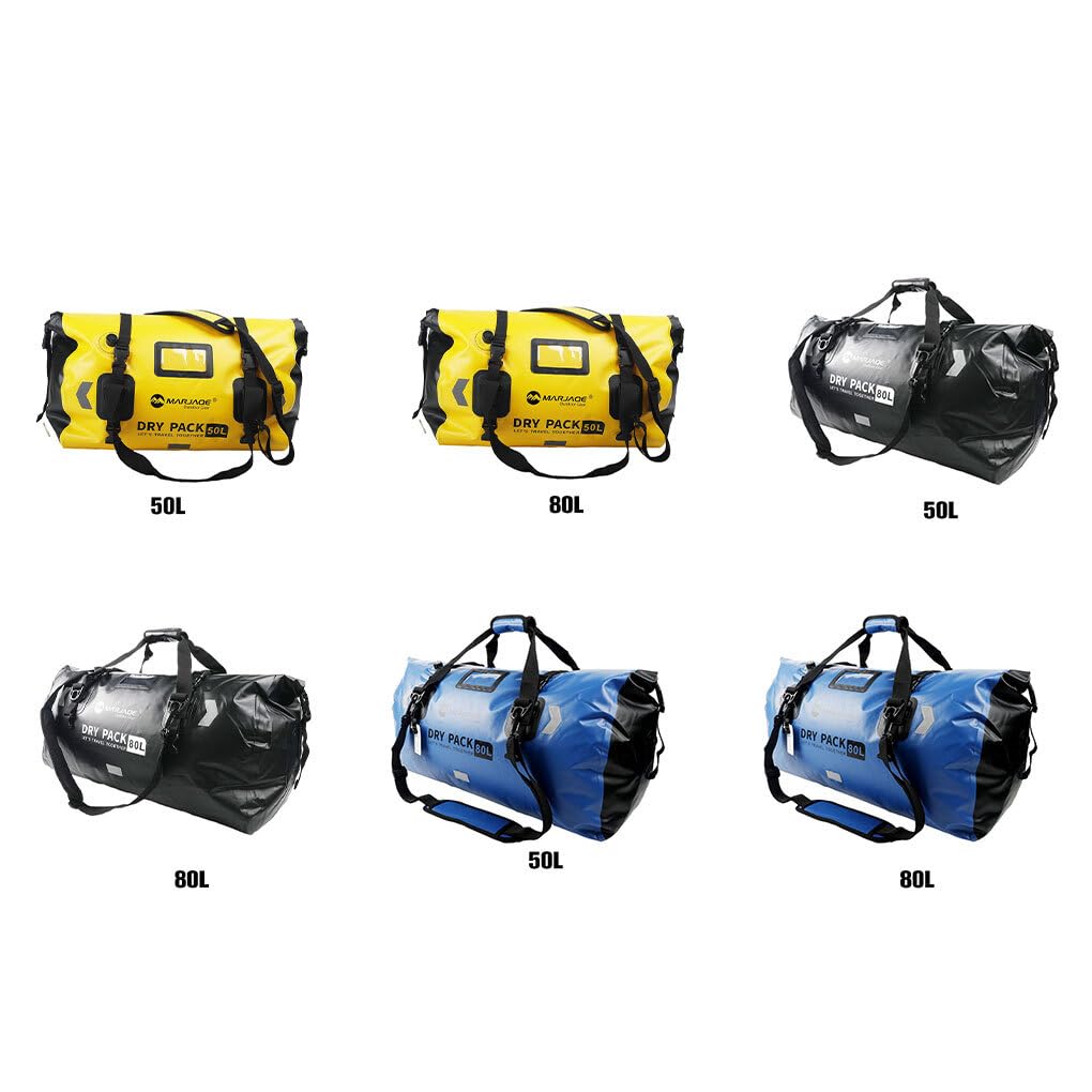 Bolsa de Asiento Trasero para Ciclismo de Larga Distancia Solución de Almacenamiento espaciosa y Elegante para Ciclistas PVC con Accesorio, Amarillo, 50L