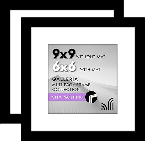 Vista 733 de Americanflat Portarretratos de 8 x 12 pulgadas con plexiglás pulido, juego de 2 portarretratos de 6 x 8 pulgadas con paspartú o para fotos de 8 x 12