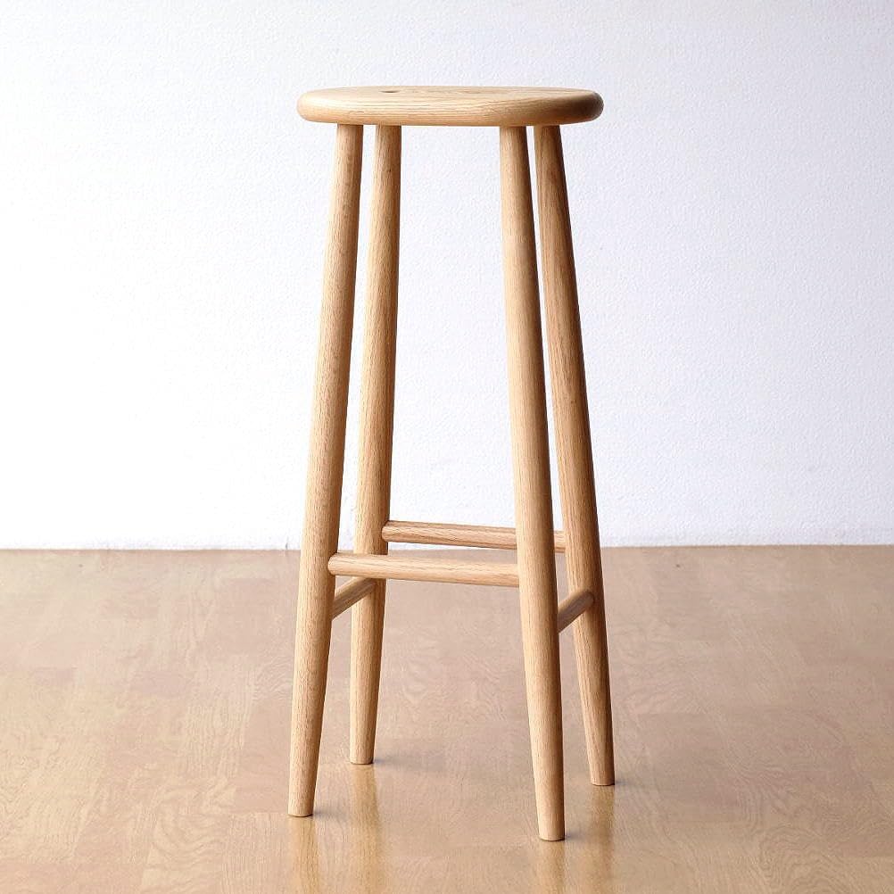 Mangowood スタッキングチェア 木製 スツール セット 丸いす おしゃれ Mangowood スタッキングチェア 木製 スツール 4脚セット - 無垢材 丸い