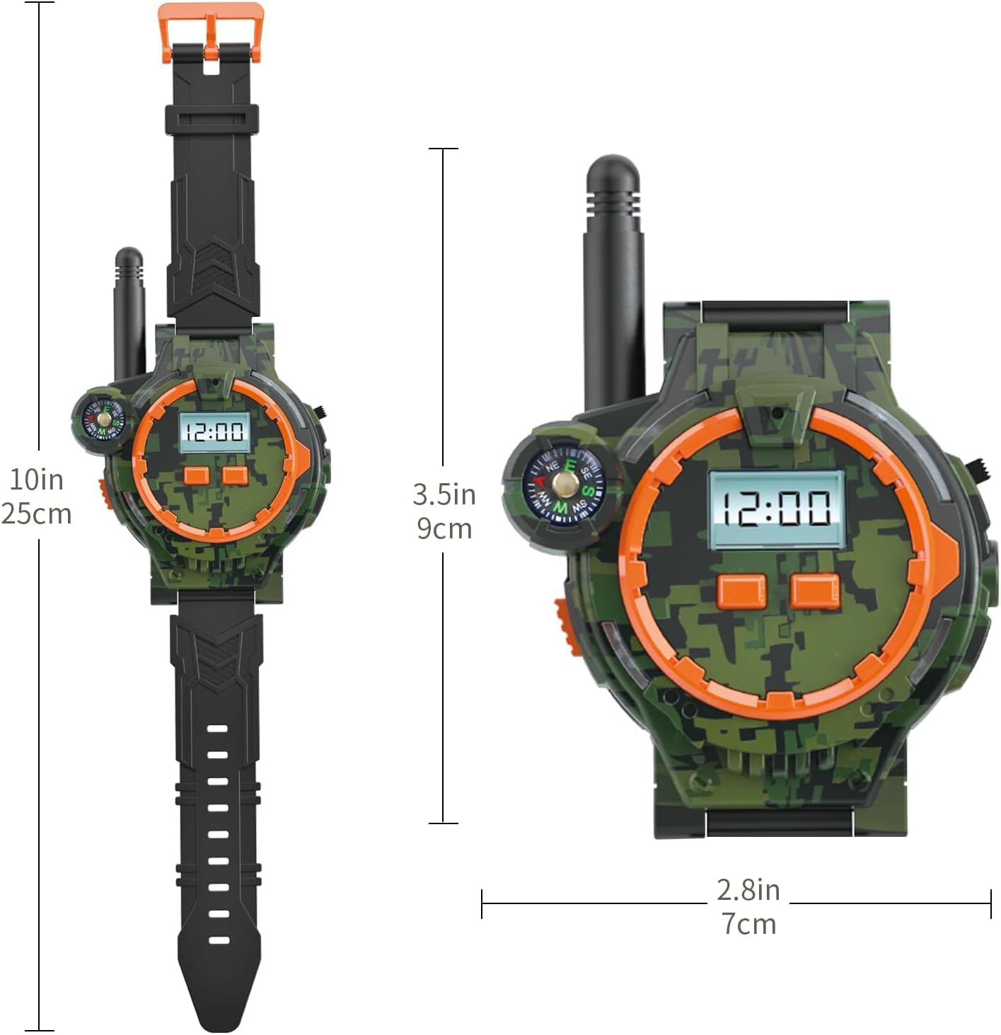 Rechargeable Kids Walkie Talkies with Flashlight - Outdoor Toy Gifts for Boys and Girls(2 Pack), camouflage - Image 2
