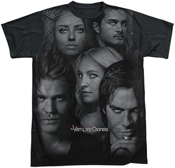LOGOVISION Vampire Diaries in The Woods Unisex Adult Halloween Costume Sublimated T Shirt (Black Back)