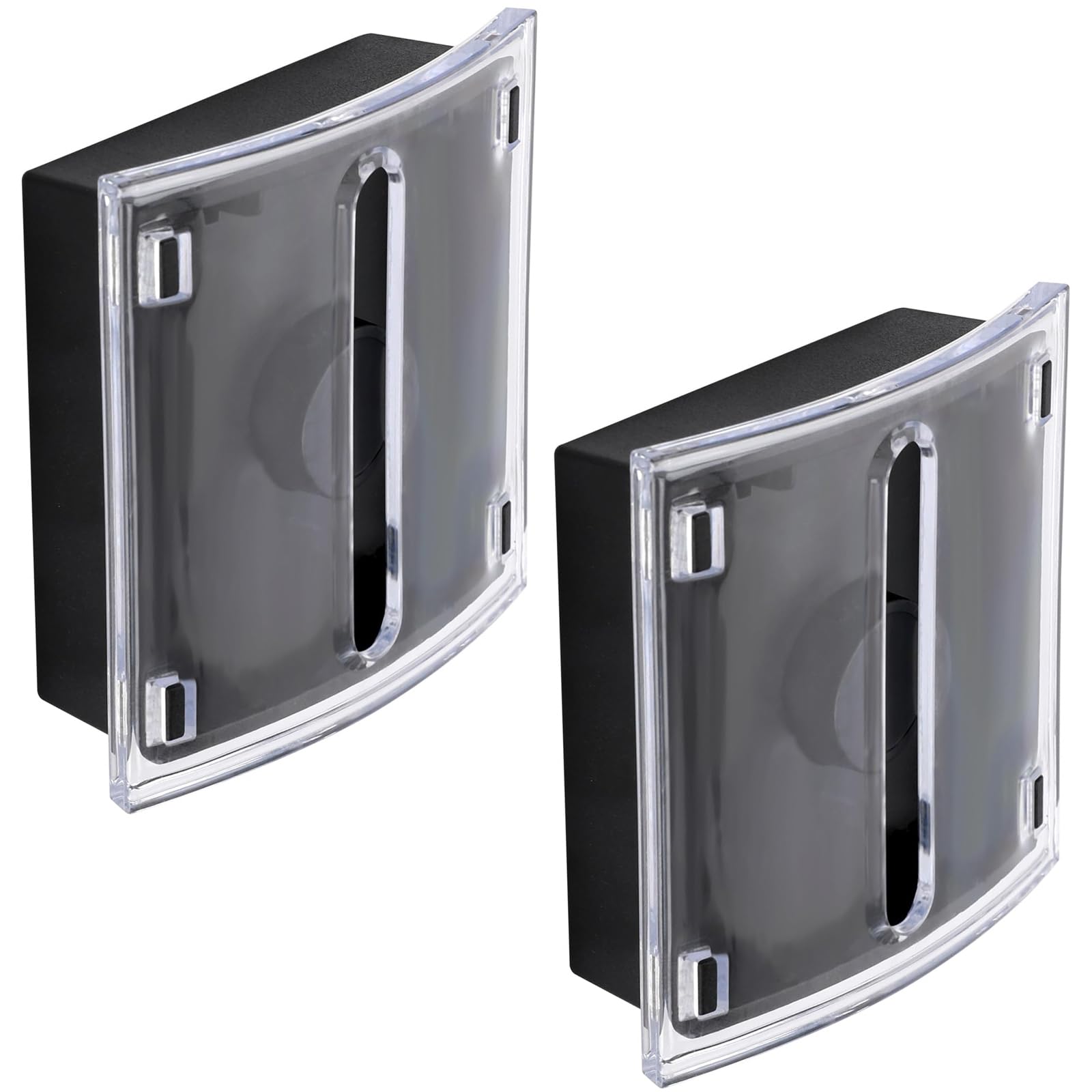 Organiseur de notes extensible en plastique transparent - Distributeur de notes adhésives pour organisation de bureau - 10,5 x 10 x 4 cm
