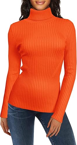 v28 Turtleneck Ribbed Sweaters for Women Cute Sexy Knitted Warm