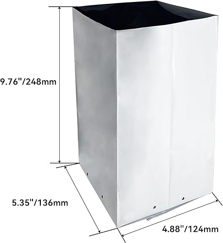 Miniatura 3 de Bolsa de cultivo de polietileno de 1 galón, bolsa de cultivo de 50 unidades, película de panda, blanco y negro