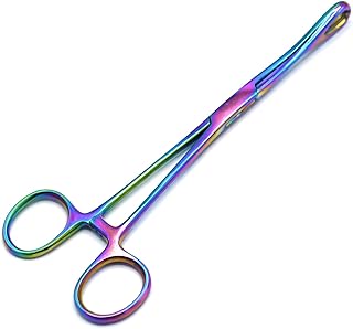 AAProTools Forester (Sponge) Stainless Steel Forceps - Multi Color Coated - 7 Inch Slotted