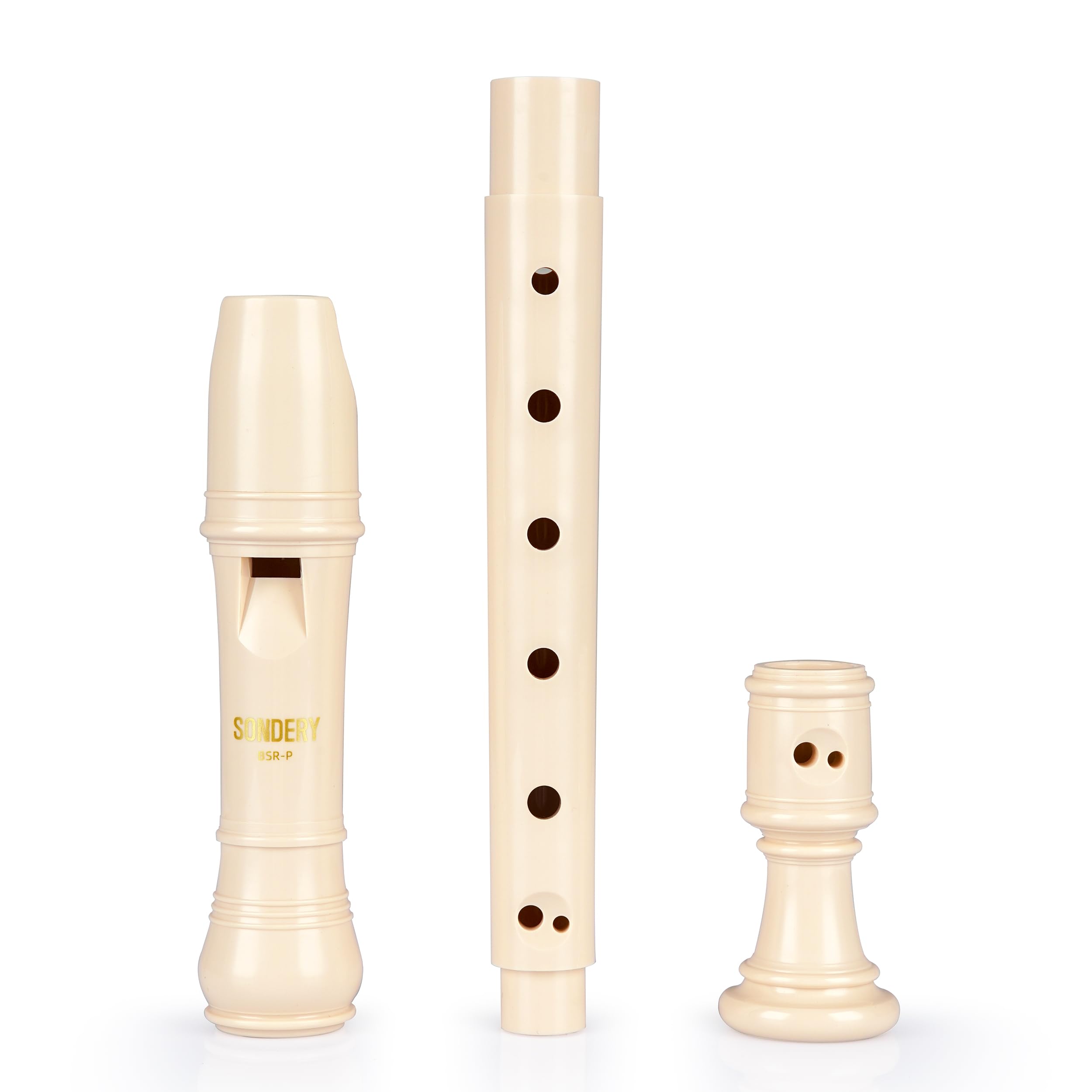 Sondery Soprano Recorder Baroque Fingering Professional Instrument for Advanced Players Rich Full Tone Premium ABS Material Includes Fingering Chart Protective Pouch - Image 3