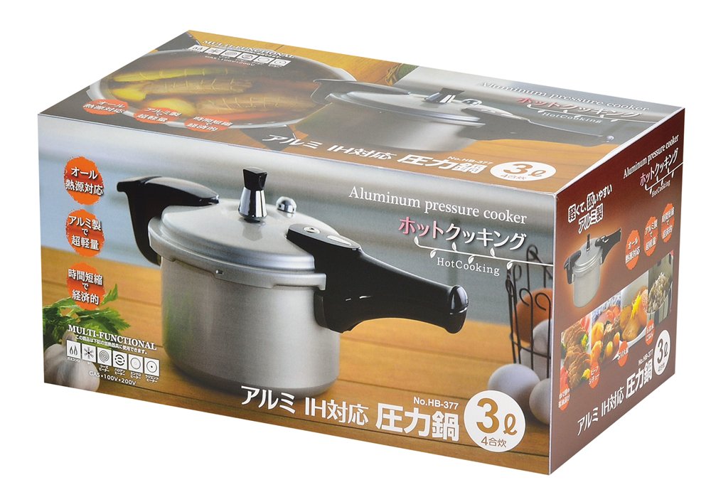 Amazon｜パール金属 ホットクッキング アルミ IH対応 圧力 鍋 3.0L 4合