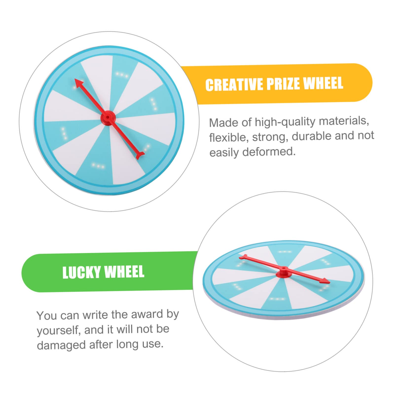 KICHOUSE 1pc Prize Wheel Reusable Turn Plate Multiplication Turn Plate 20cm Wall Mount Lucky Draw Wheel for Parties Supplies Office Decor