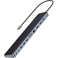 Baseus Docking Station Triple Display 12 in 1 con 2 lettori HDMI 4K