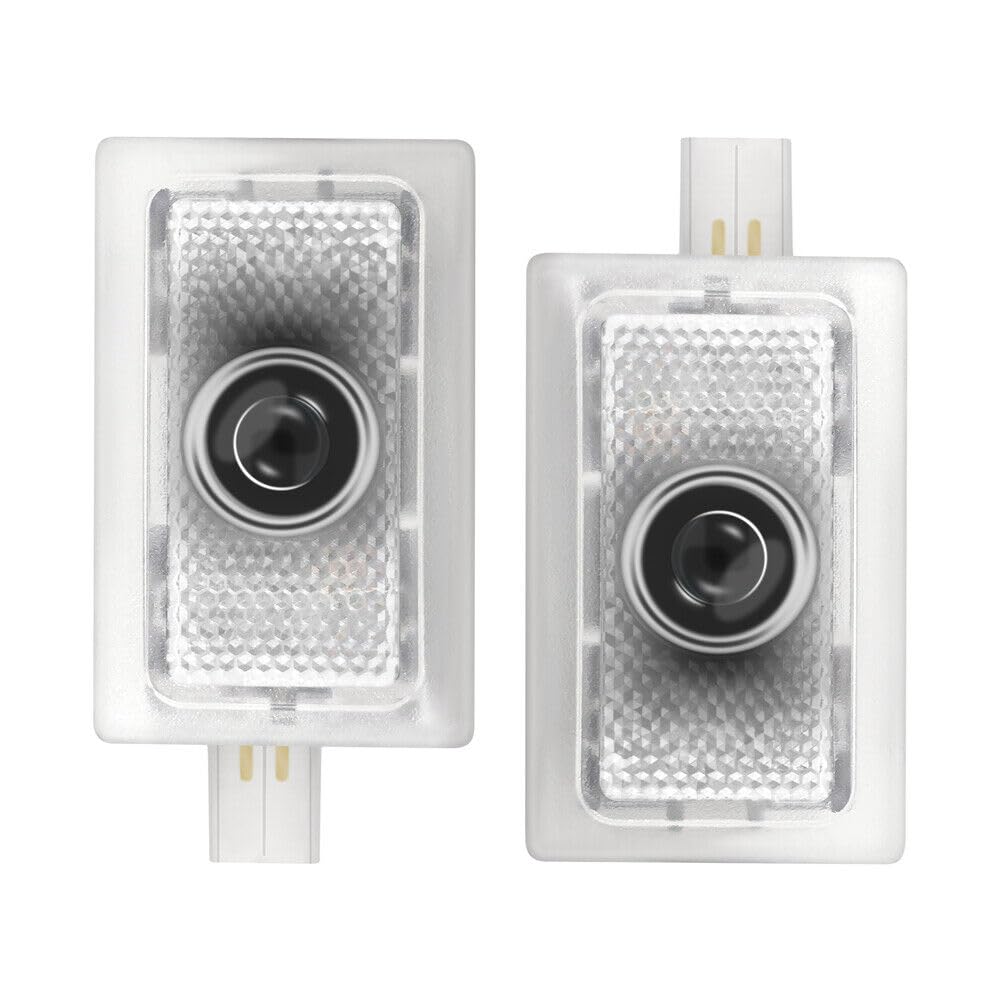 YYXSYY 2Pcs Door Lights Logo, Welcome Puddle Courtesy Step Lights Compatible with Challenger Accessories Never Fade Ghost Shadow Projector(Red R/T)