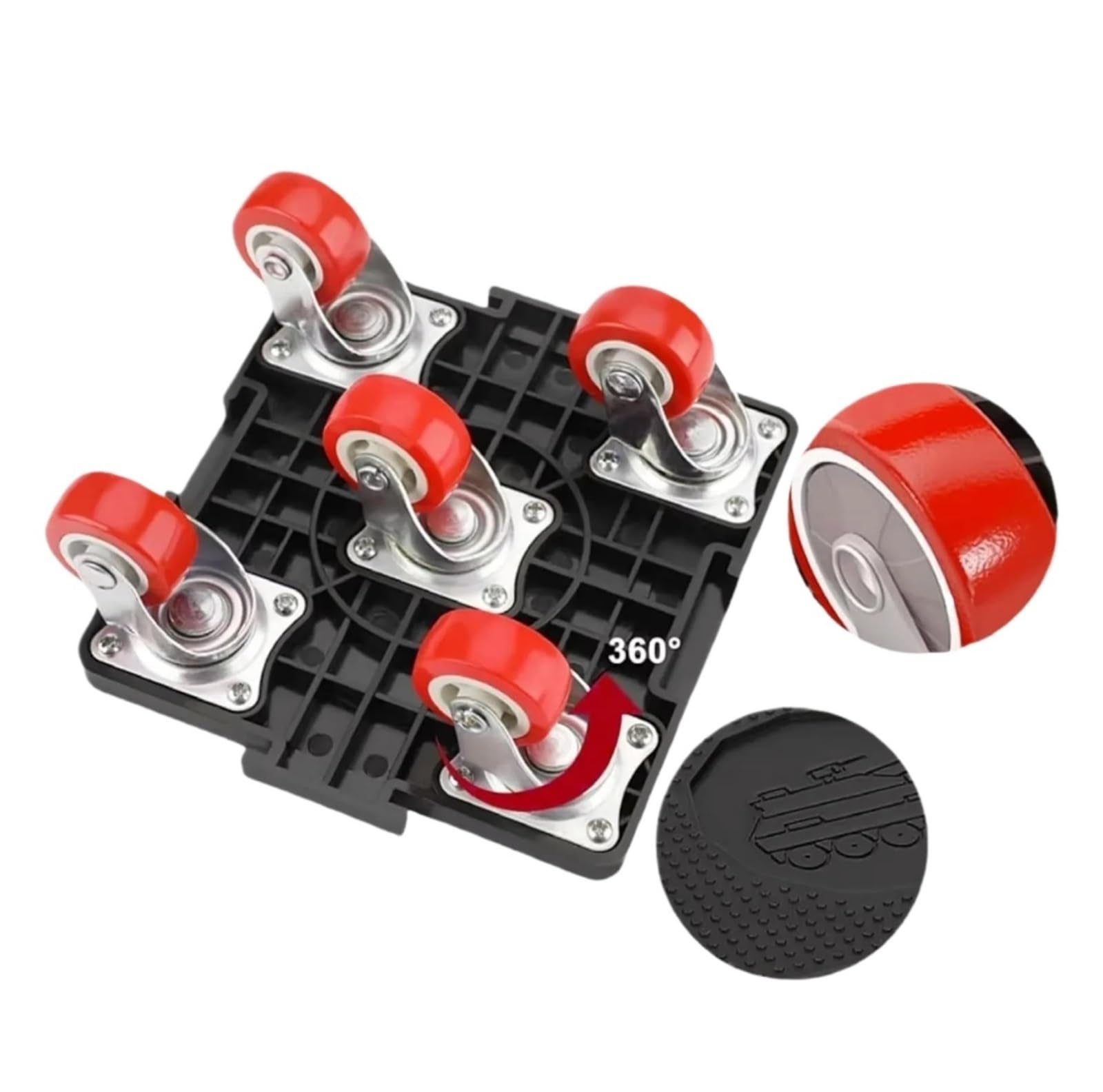 Set di cursori in pelliccia con dispositivo di sollevamento, traslochi rotanti a 360° per un facile trasporto di oggetti pesanti, kit di trasloco da 5 pezzi per il trasporto senza sforzo Fur Rcat
