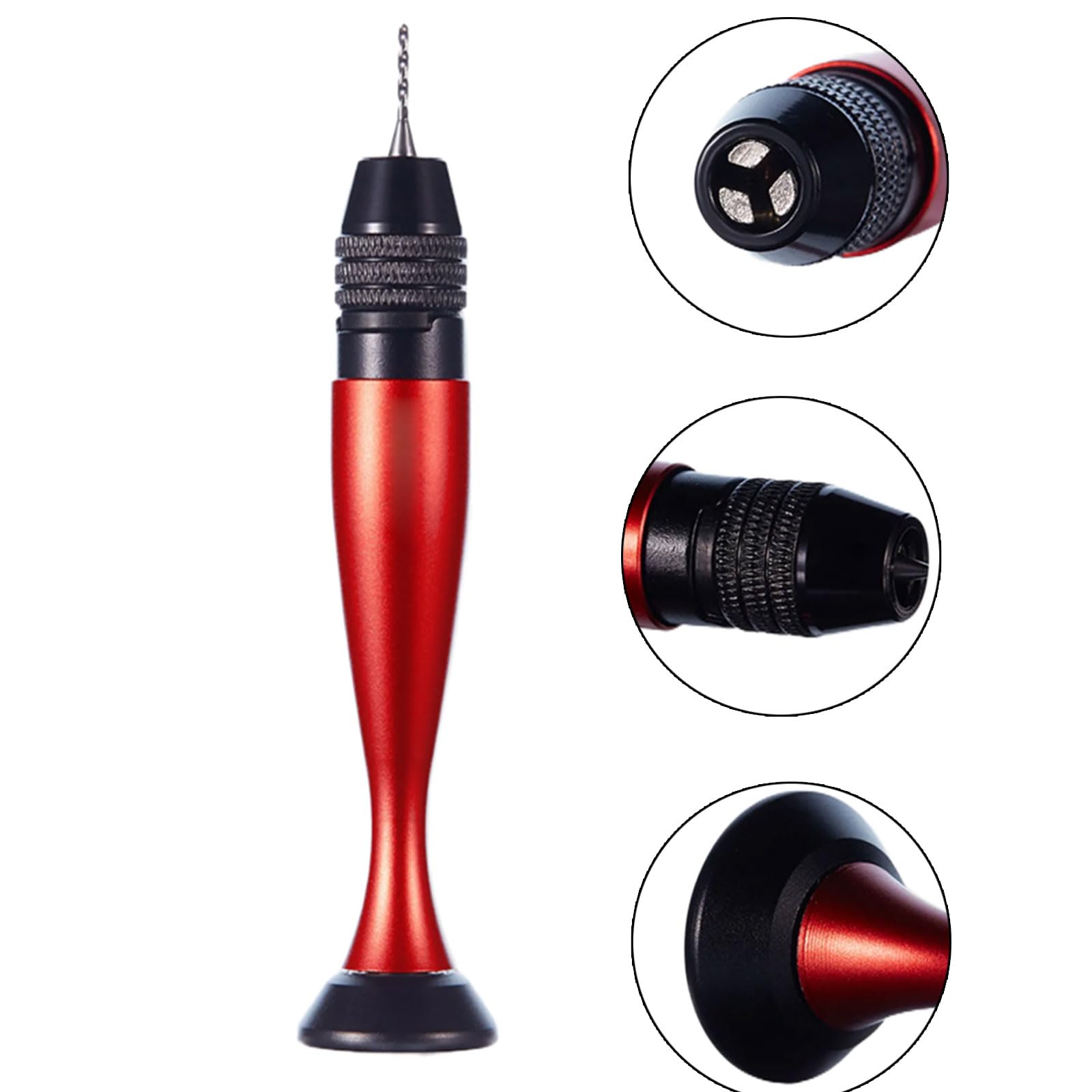 Trapano a mano ergonomico in alluminio ad alta resistenza adatto per modellismo di punte da 0,3-3,2 mm e artigianato dettagliato