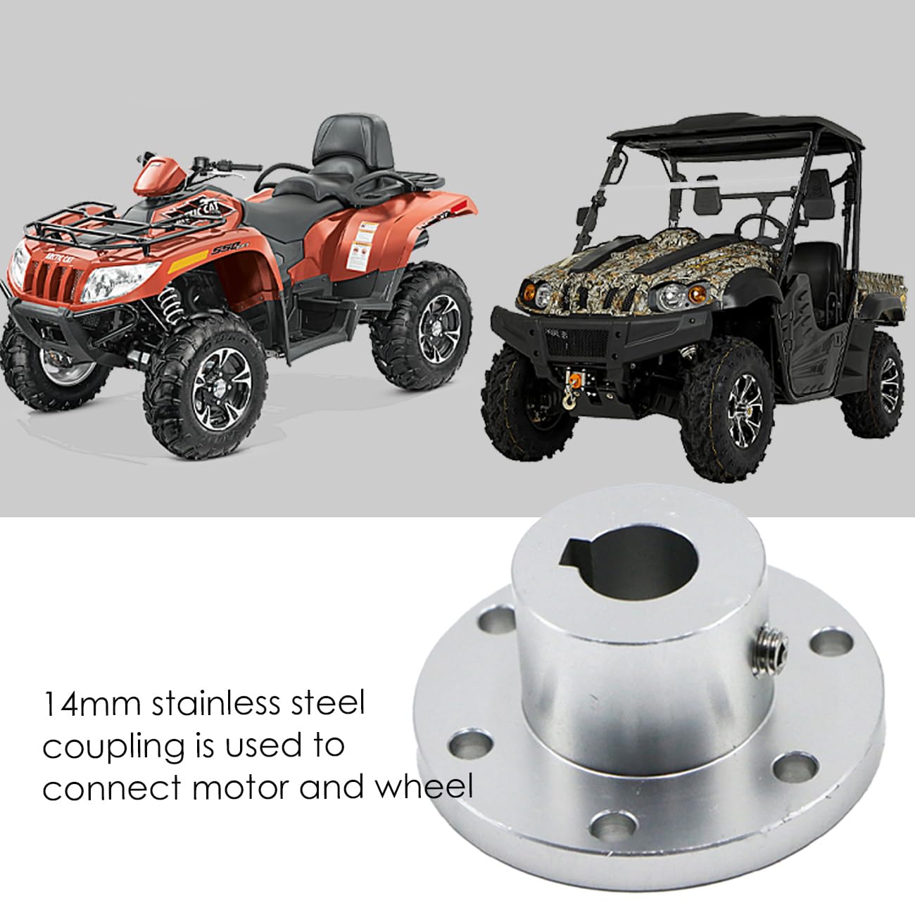 14 mm klucz piasty ze stali nierdzewnej złącze sprzęgło sprzęgło wału RC części zamienne z otworem na łańcuch do trybu DIY RC