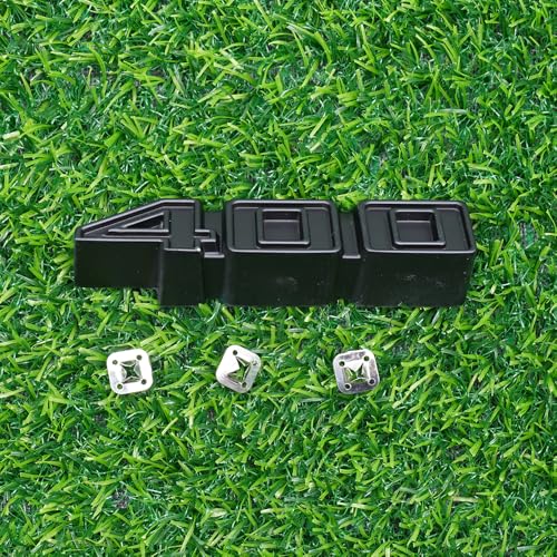 Image of Right & Left Rocker Panel Badge 3D Metal Emblems Nameplate Replacement for 3986990 1971-1975 inch400 inch 2Pc (Matte Black)