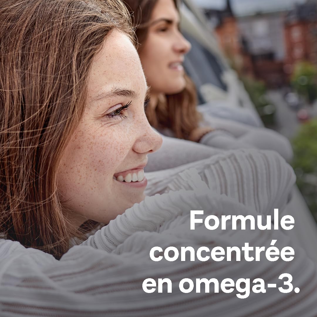 Doppelherz – Omega-3 1400 – Teneur élevée en acides gras Oméga 3 EPA et DHA & vitamine E – Pour la bonne fonction cardiaque – Huile de poisson de mer – 120 gélules