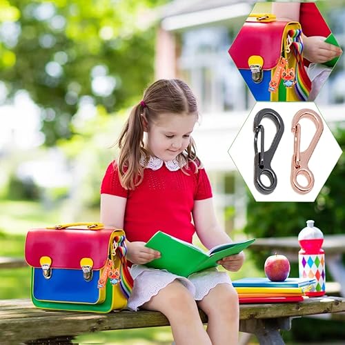Miniatura 7 de 30 ganchos de resorte para Keychian, mini hebilla colgante de resorte, mini mosquetón, clips de llavero de paracaídas, cierres de hebilla para