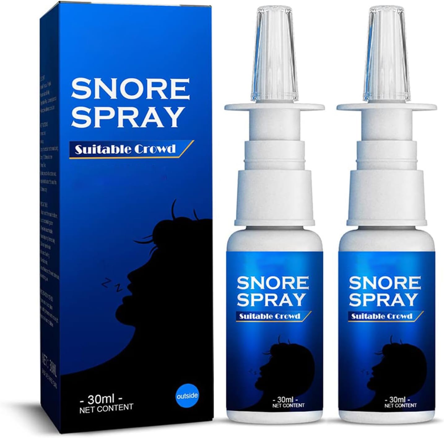 HerbSleep Snoring Spray, Herb Sleep Snoring Spray, Snoring Spray for Women & Men, Herbal Snoring Spray, 30ml (2Bottles)