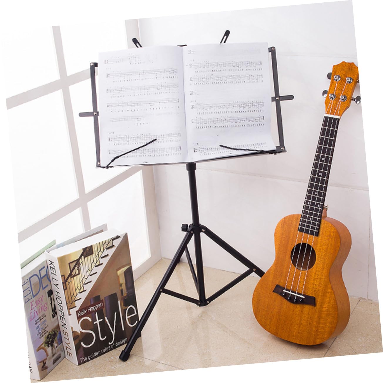 SUPVOX Leggio Musicale Portatile da Scrivania con Supporto Rinforzato e Piedini Antiscivolo Porta Spartiti Stabile per Musicisti Regalo per Famiglia e Amici