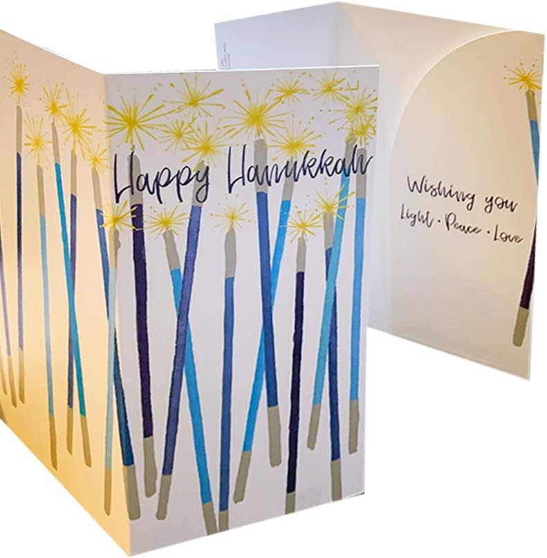 Caspari Hanukkah Money Cards 4pk Happy Hanukkah Candles