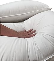 Vista 3 de Royal Tradition Almohada de plumón (firme) tamaño King, color blanco, funda de 100% algodón con 500 hilos, 750 rellenos de potencia, 58 onzas